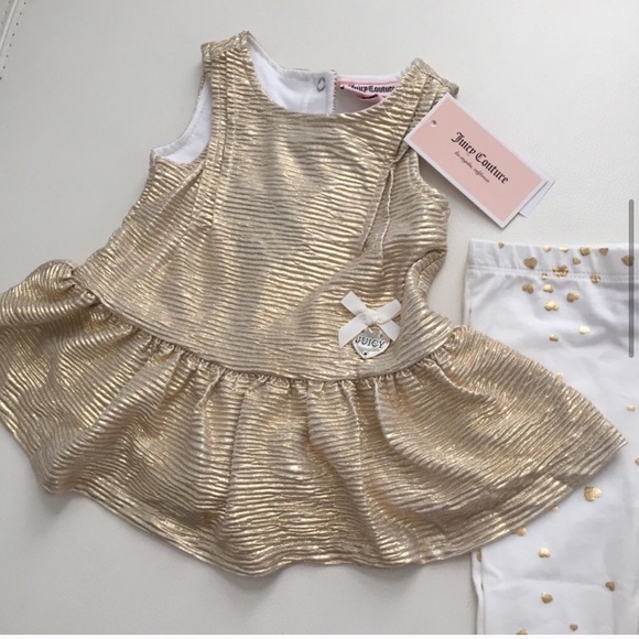Juicy couture cute sparkly gold leggings set - Picture 5 of 5